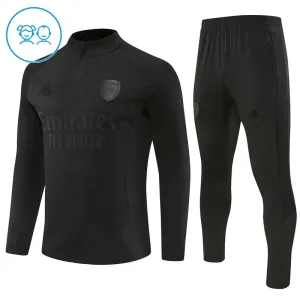 Conjunto de Sudadera 1/4 Zip Arsenal 2026/2027 Niño Negro Conjunto de Sudadera 1/4 Zip Arsenal 2026/2027 Niño Negro