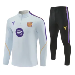 Conjunto de Sudadera 1/4 Zip Barcelona 2026/2027 Blanco