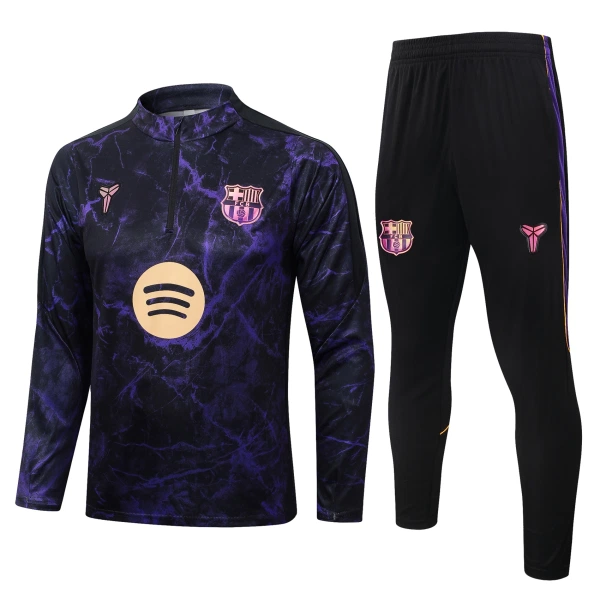 Conjunto de Sudadera 1/4 Zip Barcelona 2026/2027 Negro