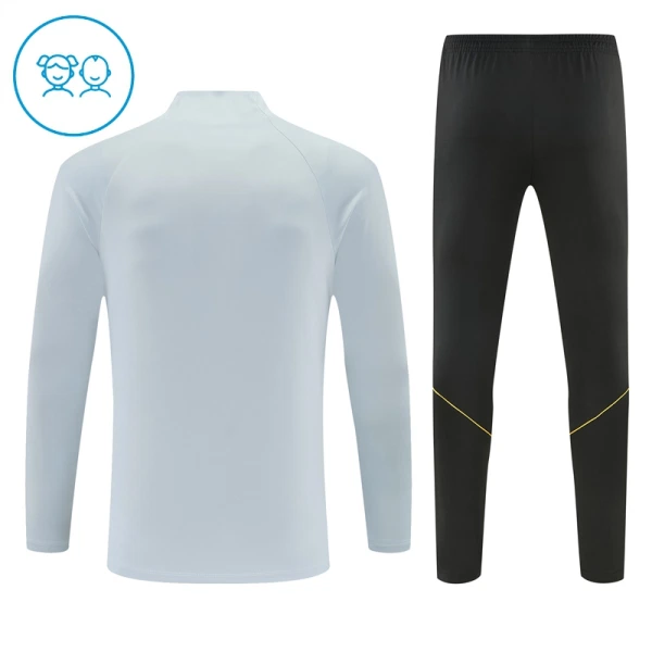 Conjunto de Sudadera 1/4 Zip Barcelona 2026/2027 Niño Blanco