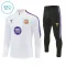 Conjunto de Sudadera 1/4 Zip Barcelona 2026/2027 Niño Blanco