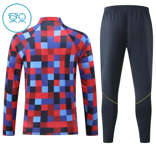 Conjunto de Sudadera 1/4 Zip Barcelona 2026/2027 Niño Rojo