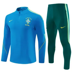 Conjunto de Sudadera 1/4 Zip Brasil 2026/2027 Azul