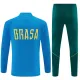 Conjunto de Sudadera 1/4 Zip Brasil 2026/2027 Azul