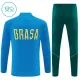 Conjunto de Sudadera 1/4 Zip Brasil 2026/2027 Niño Azul