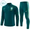 Conjunto de Sudadera 1/4 Zip Brasil 2026/2027 Niño Verde