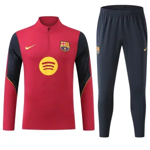 Conjunto de Sudadera 1/4 Zip FC Barcelona 2026/2027 Rojo