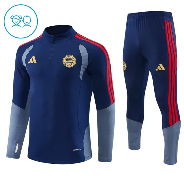 Conjunto de Sudadera 1/4 Zip FC Bayern Múnich 2026/2027 Niño Azul Conjunto de Sudadera 1/4 Zip FC Bayern Múnich 2026/2027 Niño Azul
