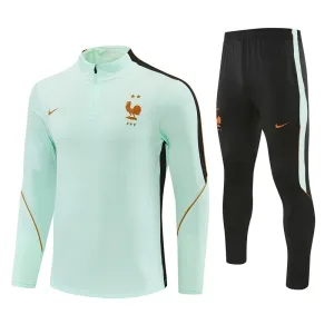 Conjunto de Sudadera 1/4 Zip Francia 2026/2027 Blanco