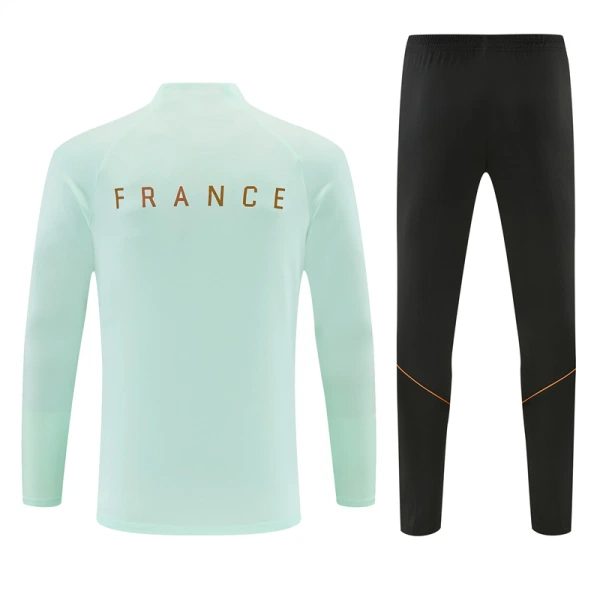 Conjunto de Sudadera 1/4 Zip Francia 2026/2027 Blanco