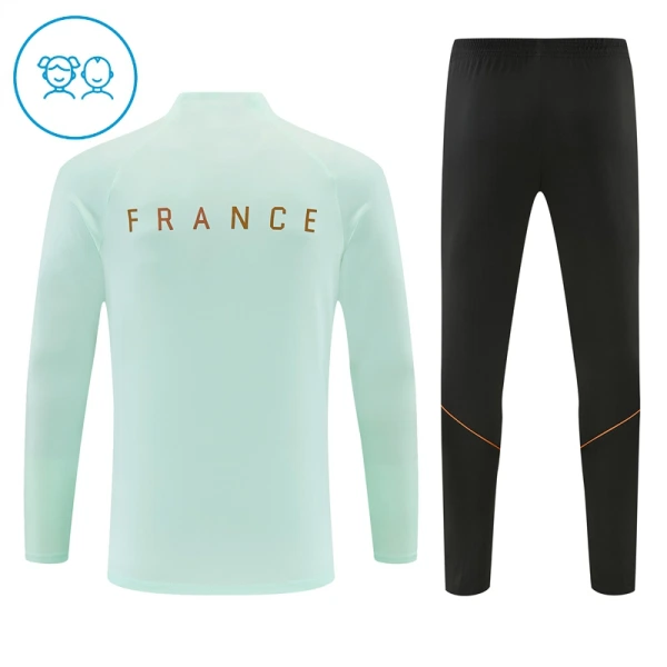 Conjunto de Sudadera 1/4 Zip Francia 2026/2027 Niño Blanco