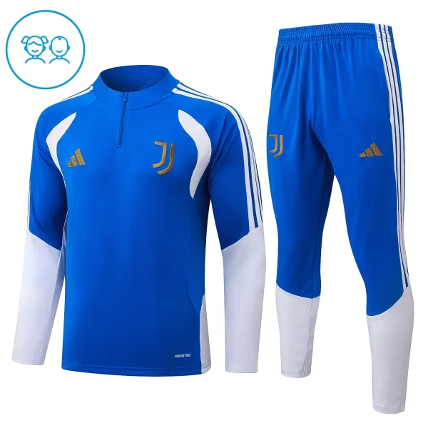 Conjunto de Sudadera 1/4 Zip Juventus 2026/2027 Niño Azul Conjunto de Sudadera 1/4 Zip Juventus 2026/2027 Niño Azul