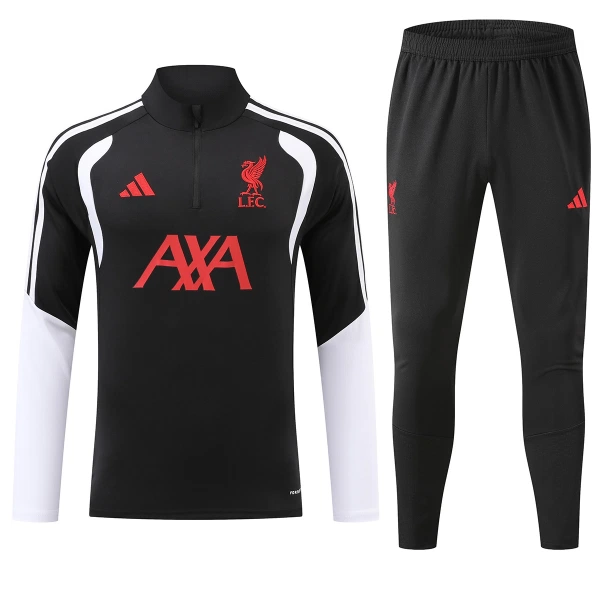 Conjunto de Sudadera 1/4 Zip Liverpool 2026/2027 Negro Conjunto de Sudadera 1/4 Zip Liverpool 2026/2027 Negro