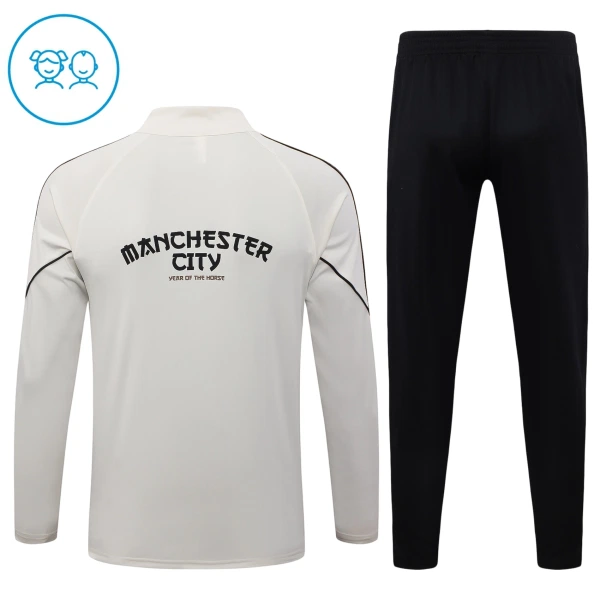 Conjunto de Sudadera 1/4 Zip Manchester City 2026/2027 Niño Gris