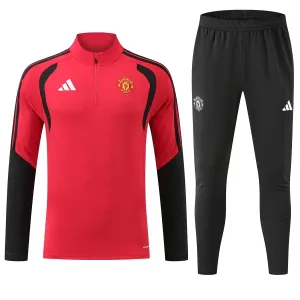 Conjunto de Sudadera 1/4 Zip Manchester United 2026/2027 Rojo Conjunto de Sudadera 1/4 Zip Manchester United 2026/2027 Rojo
