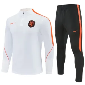 Conjunto de Sudadera 1/4 Zip Países Bajos 2026/2027 Blanco