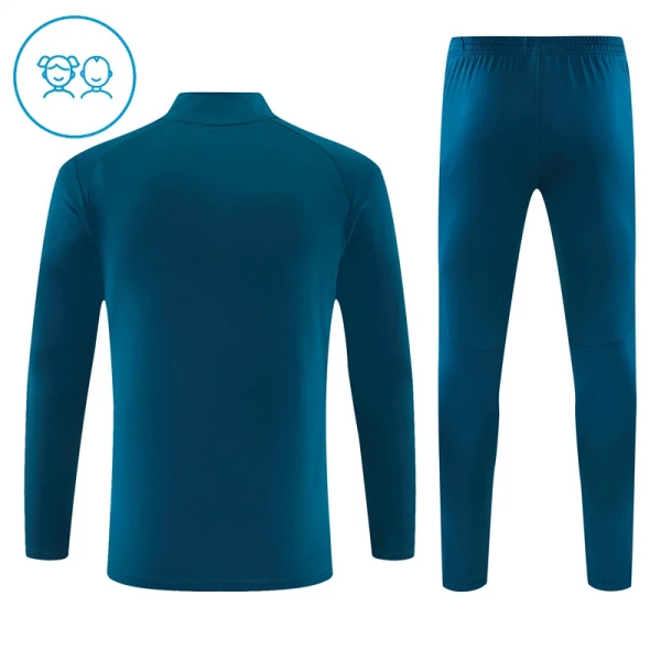Conjunto de Sudadera 1/4 Zip Portugal 2026/2027 Niño Azul
