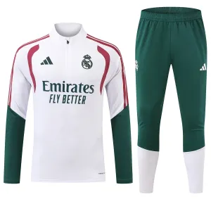 Conjunto de Sudadera 1/4 Zip Real Madrid 2026/2027 Blanco