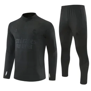 Conjunto de Sudadera 1/4 Zip Real Madrid 2026/2027 Negro