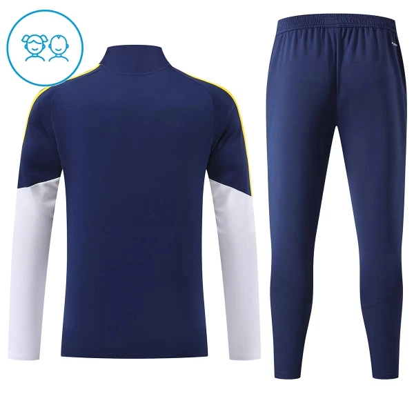Conjunto de Sudadera 1/4 Zip Real Madrid 2026/2027 Niño Azul
