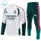 Conjunto de Sudadera 1/4 Zip Real Madrid 2026/2027 Niño Blanco