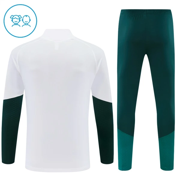 Conjunto de Sudadera 1/4 Zip Real Madrid 2026/2027 Niño Blanco