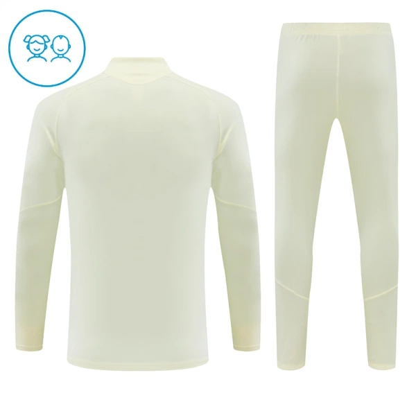 Conjunto de Sudadera 1/4 Zip Real Madrid 2026/2027 Niño Blanco