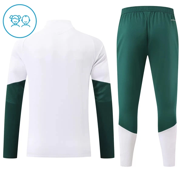 Conjunto de Sudadera 1/4 Zip Real Madrid 2026/2027 Niño Blanco