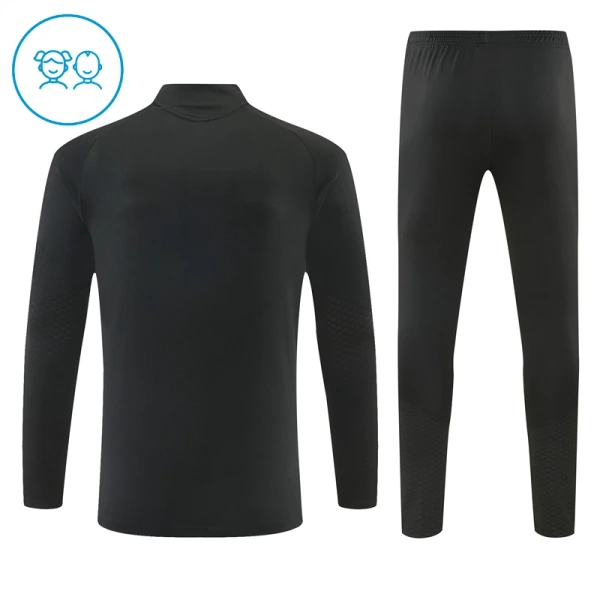 Conjunto de Sudadera 1/4 Zip Real Madrid 2026/2027 Niño Negro