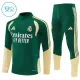 Conjunto de Sudadera 1/4 Zip Real Madrid 2026/2027 Niño Verde