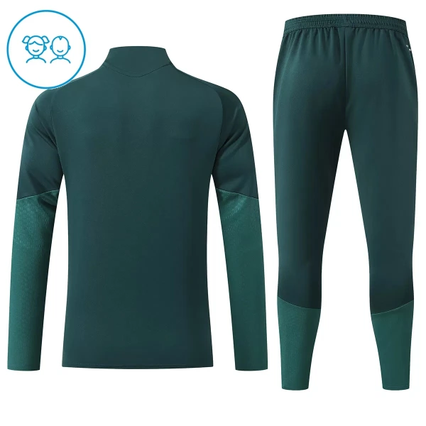 Conjunto de Sudadera 1/4 Zip Real Madrid 2026/2027 Niño Verde