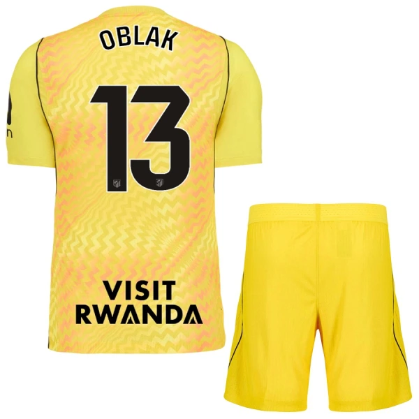 Conjunto Atlético Madrid Jan Oblak 13 Portero 2026/2027 Niño Amarillo Conjunto Atlético Madrid Jan Oblak 13 Portero 2026/2027 Niño Amarillo