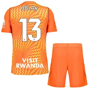 Conjunto Atlético Madrid Jan Oblak 13 Portero 2026/2027 Niño Naranja