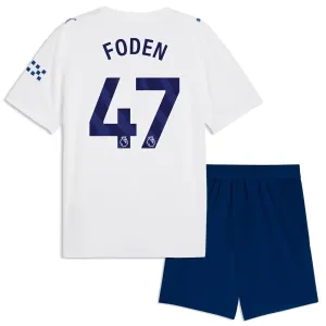 Conjunto Manchester City Phil Foden 47 Tercera Equipación 2026/2027 Niño